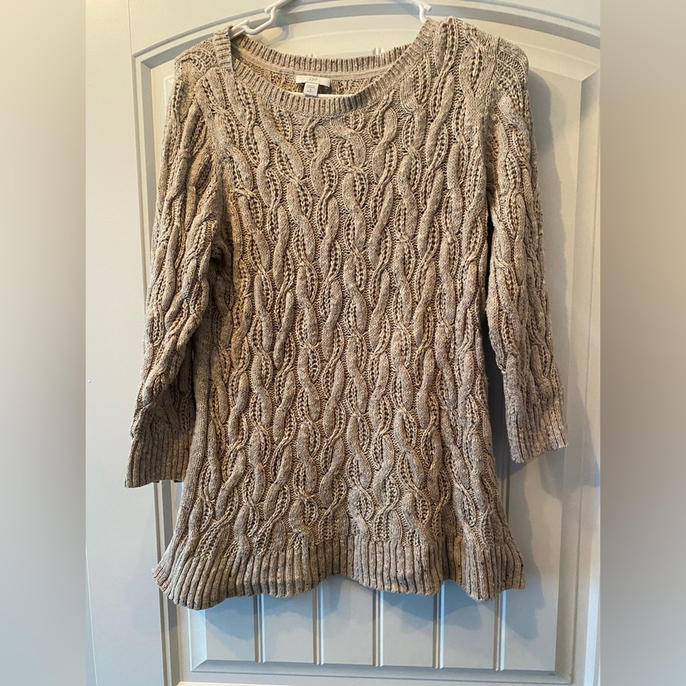 J.Jill Small Petite Cable Knit sweater! VGUC. Beautiful Color! Petite Small